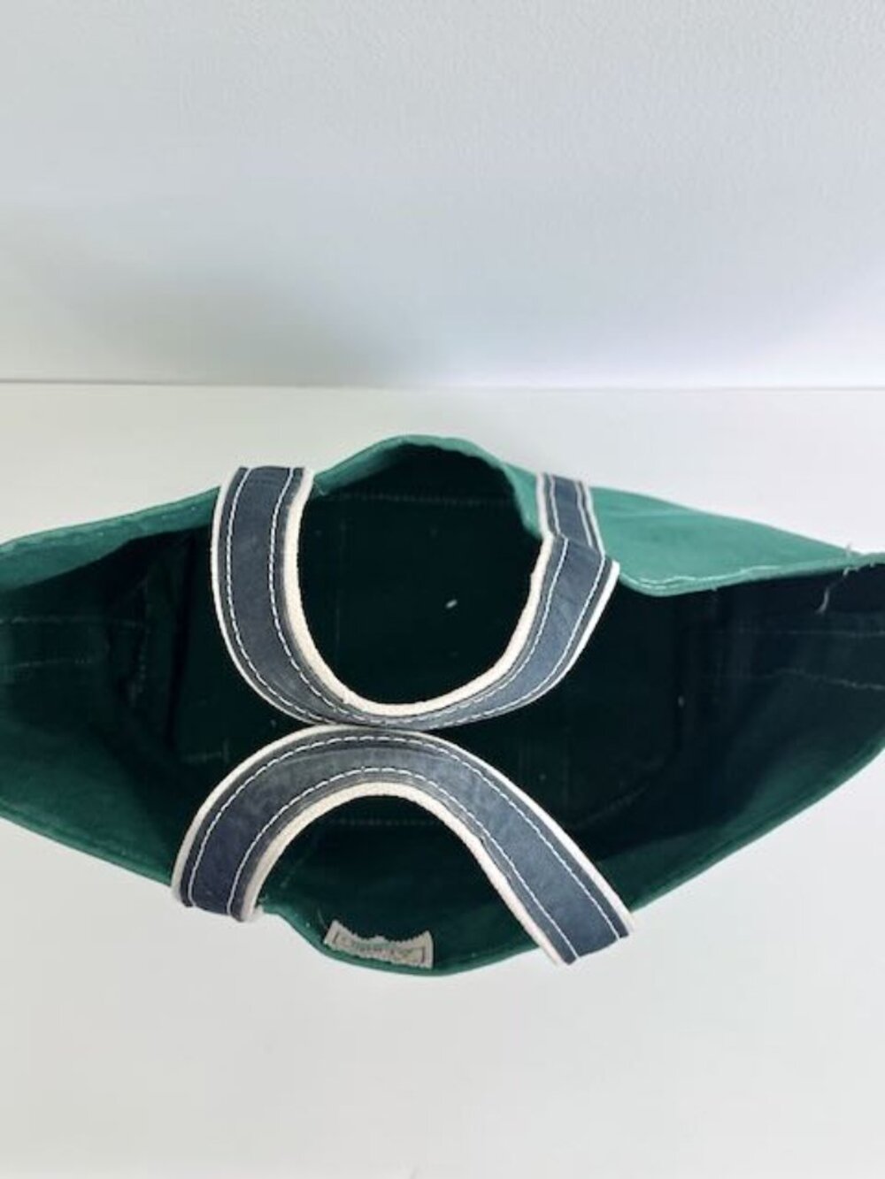 VINTAGE LL BEAN BOAT AND TOTE KELLY GREEN CANVAS BAG SAWTOOTH TAG - Picture 8 of 16